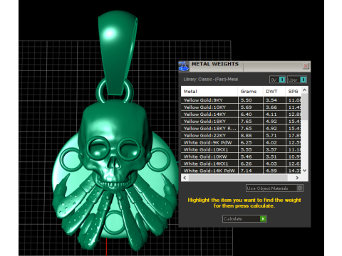 Skull Crab Pendant 3Dプリントモデル