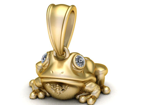 Frog Pendant 3D Print Model
