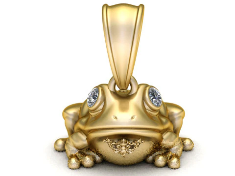 Frog Pendant 3D Print Model