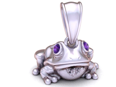 Frog Pendant 3D Print Model