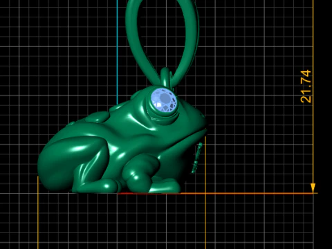 Frog Pendant 3D Print Model
