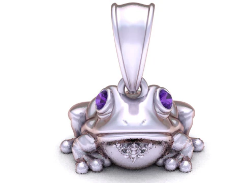 Frog Pendant 3D Print Model
