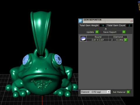 Frog Pendant 3D Print Model