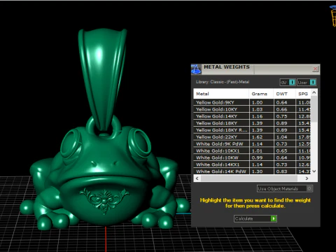 Frog Pendant 3D Print Model