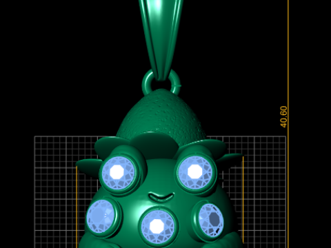 Gold Mushroom Pendant Modello di stampa 3D