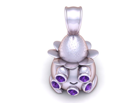 Gold Mushroom Pendant Modello di stampa 3D