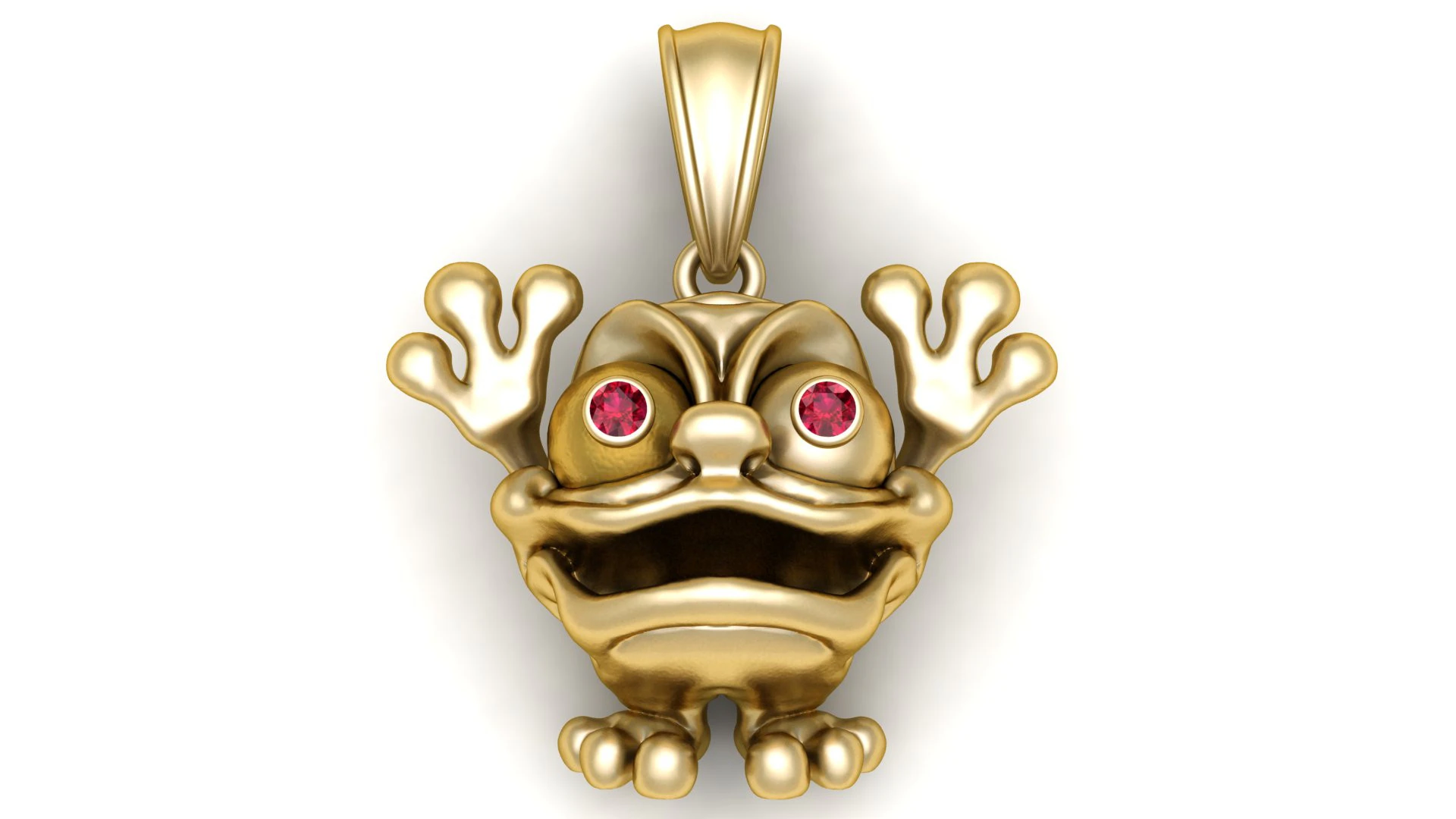 Frog Gold Pendent 3D Model .c4d .max .obj .3ds .fbx .stl .blend 