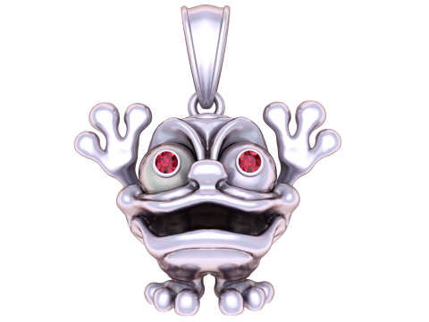 Frog Gold Pendent 3D Modell