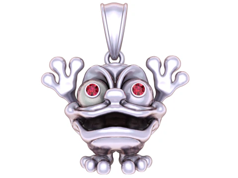 Frog Gold Pendent 3D Model