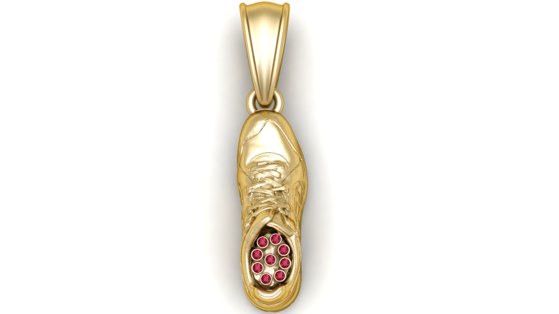 Gold Air Max Style Sneaker 3D Model .c4d .max .obj .3ds .fbx .stl .blend 