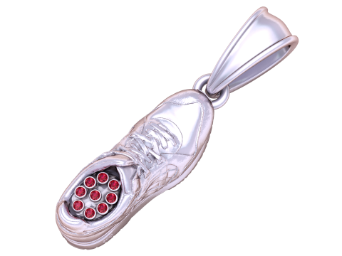 Gold Air Max Style Sneaker 3D Model