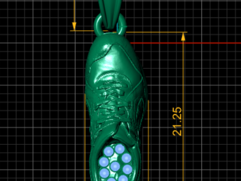 Gold Air Max Style Sneaker 3D Model