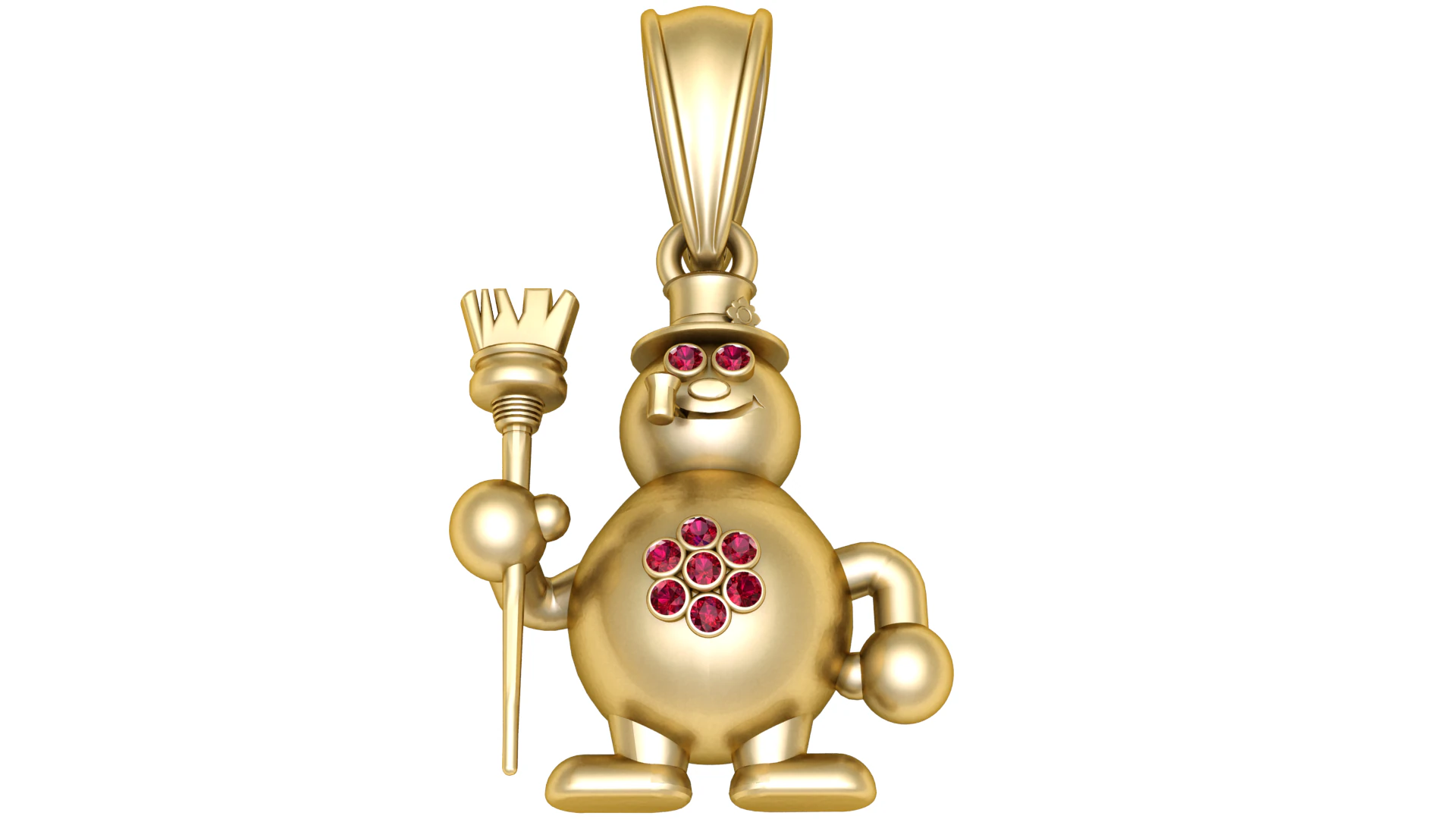 Bear Gold Pendent 3D Model .c4d .max .obj .3ds .fbx .stl .blend