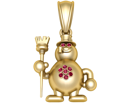 Bear Gold Pendent 3D Modell