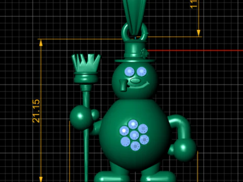 Bear Gold Pendent 3D Model