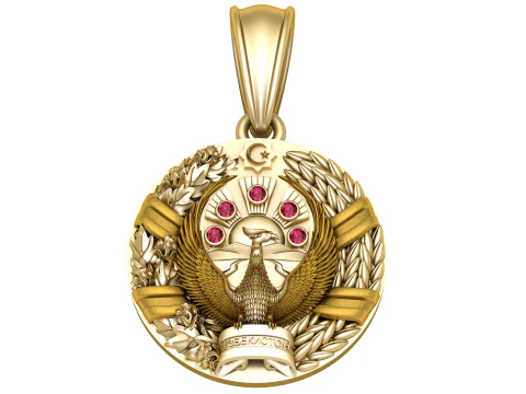 Золотий кулон &laquo;Орел&raquo;. 3D Модель