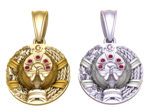 Egale Gold Pendent Model 3D