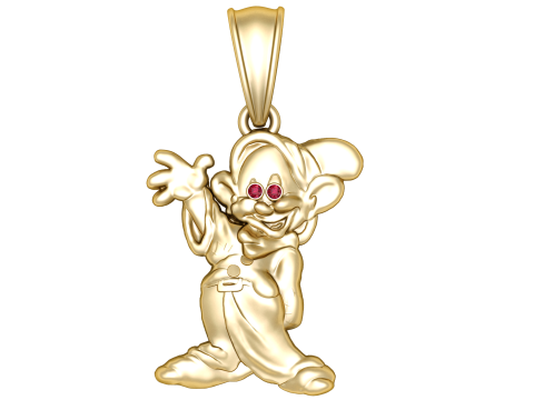 Charms Zoty z Krasnalem Prezent Model 3D