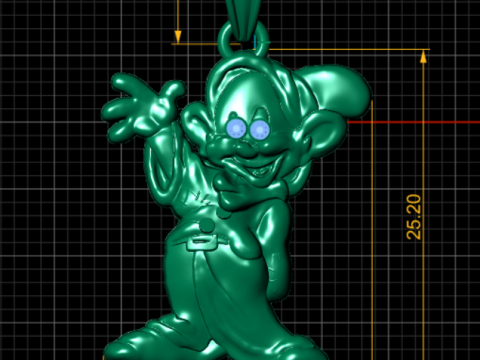Charms Zoty z Krasnalem Prezent 3D Model