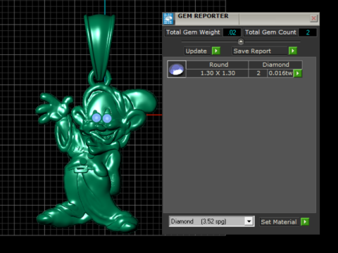 Charms Zoty z Krasnalem Prezent 3D Model