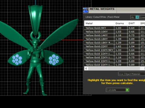 Ruby Bee Necklace Pendent 3D Model
