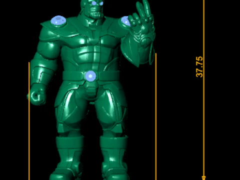 Golden Sentinel Titan Armored Guardian 3D Collectible Toy 3D Model