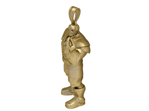 Golden Titan Guardian Pendant 3D Model