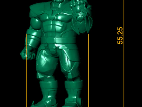 Golden Titan Guardian Pendant 3D Model