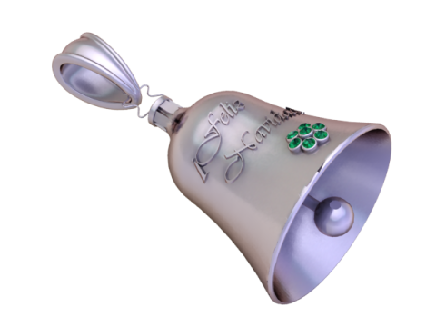 金色庆典钟吊坠雕刻奢华吊饰 3D 模型