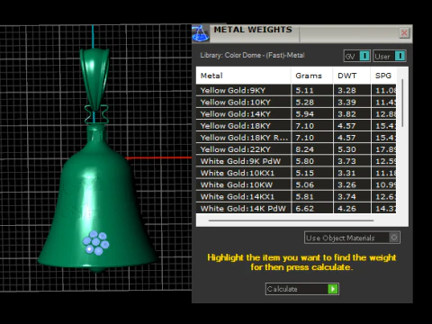 Golden Celebration Bell Pendant Engraved Luxury Charm 3D Model