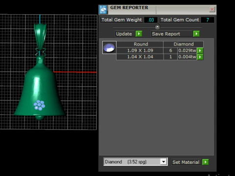 Golden Celebration Bell Pendant Engraved Luxury Charm 3D Model