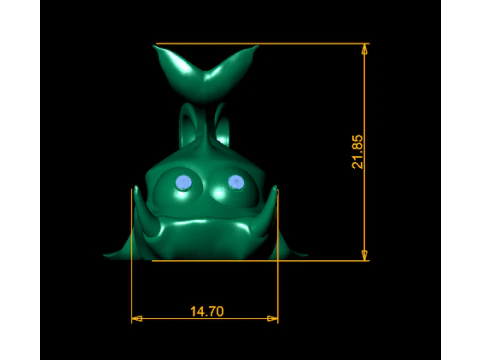 Golden Baby Dragon Pendant Cute Fantasy Creature Jewelry Charm 3D Model