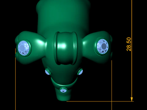 Golden Elephant Pendant Cute Luxury Animal Charm 3D Model