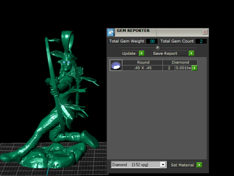 Golden Tribal Archer Pendant Warrior Spirit Collectible 3D Model