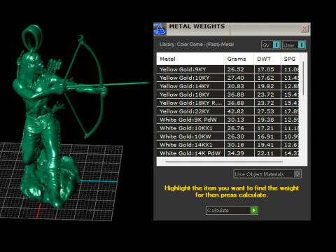 Golden Tribal Archer Pendant Warrior Spirit Collectible 3D Model