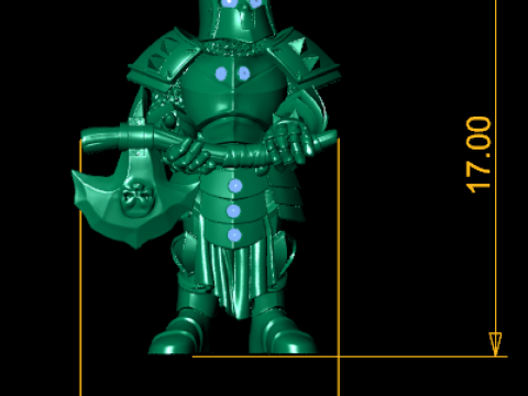 Guerriero corazzato guardiano del Cavaliere d'Oro da collezione Modello 3D