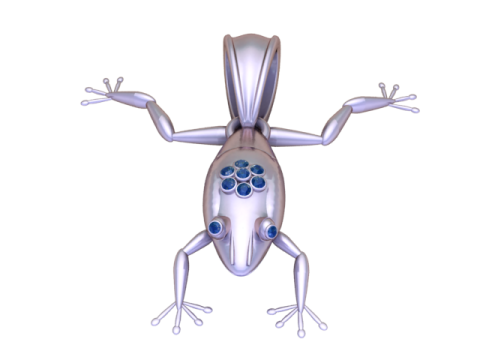 Pendentif grenouille d'arbre dor&eacute;, breloque animal de luxe Modèle 3D
