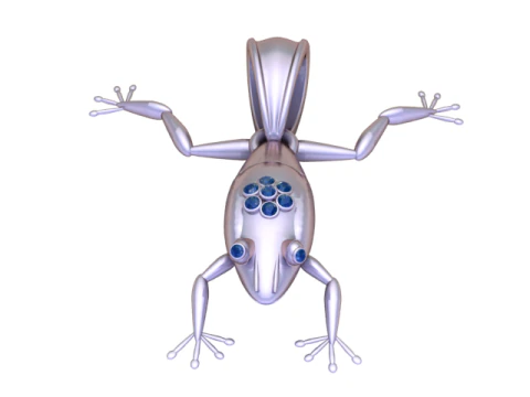 Golden Tree Frog Pendant Luxury Animal Charm 3D Model