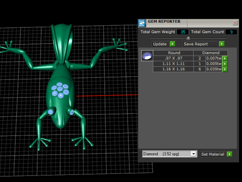 Pendentif grenouille d'arbre dor&eacute;, breloque animal de luxe Modèle 3D