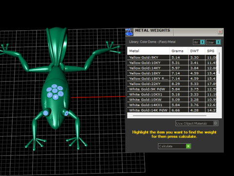 Pendentif grenouille d'arbre dor&eacute;, breloque animal de luxe Modèle 3D