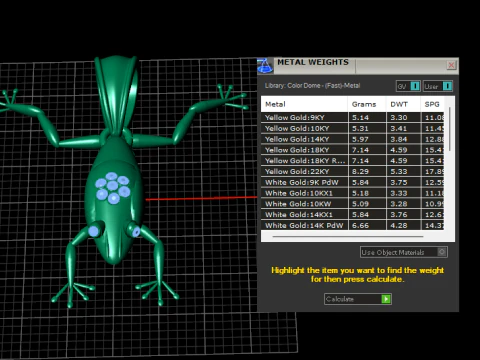 Golden Tree Frog Pendant Luxury Animal Charm 3D Model