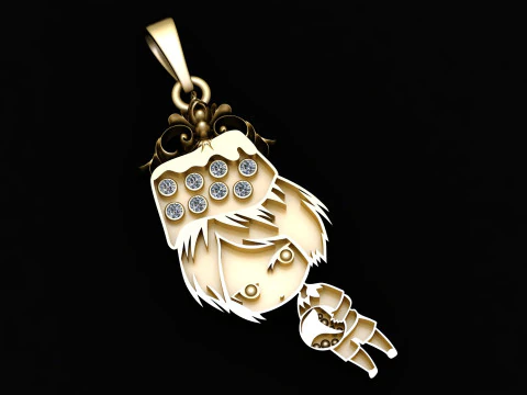 ロイヤルちびクラウンペンダント 3Dモデル