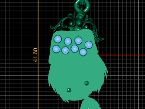 Royal Chibi Crown Pendant 3D Model