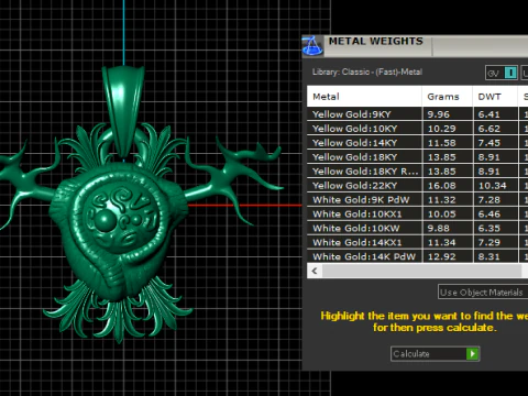 Ethereal Antler Sigil Pendant 3D Model