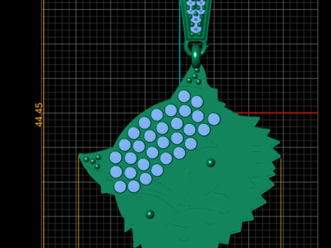 Diamond Hedgehog Charm Pendant 3D Model