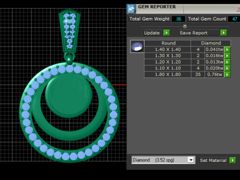 Golden Faith Crescent Pendant 3D Model