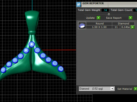 Luxury Whale Tail Pendant 3D Model