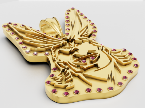 Розкішний кулон з головою орла 3D Модель