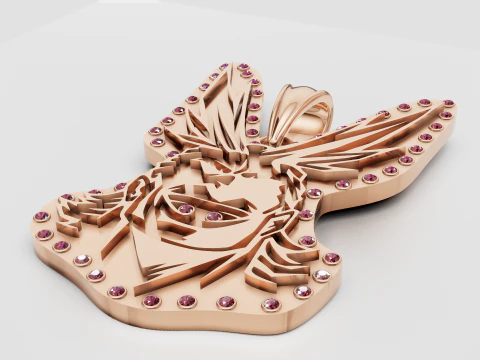 Luxury Eagle Head Pendant 3D Model