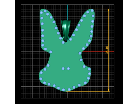 Luxury Eagle Head Pendant 3D Model